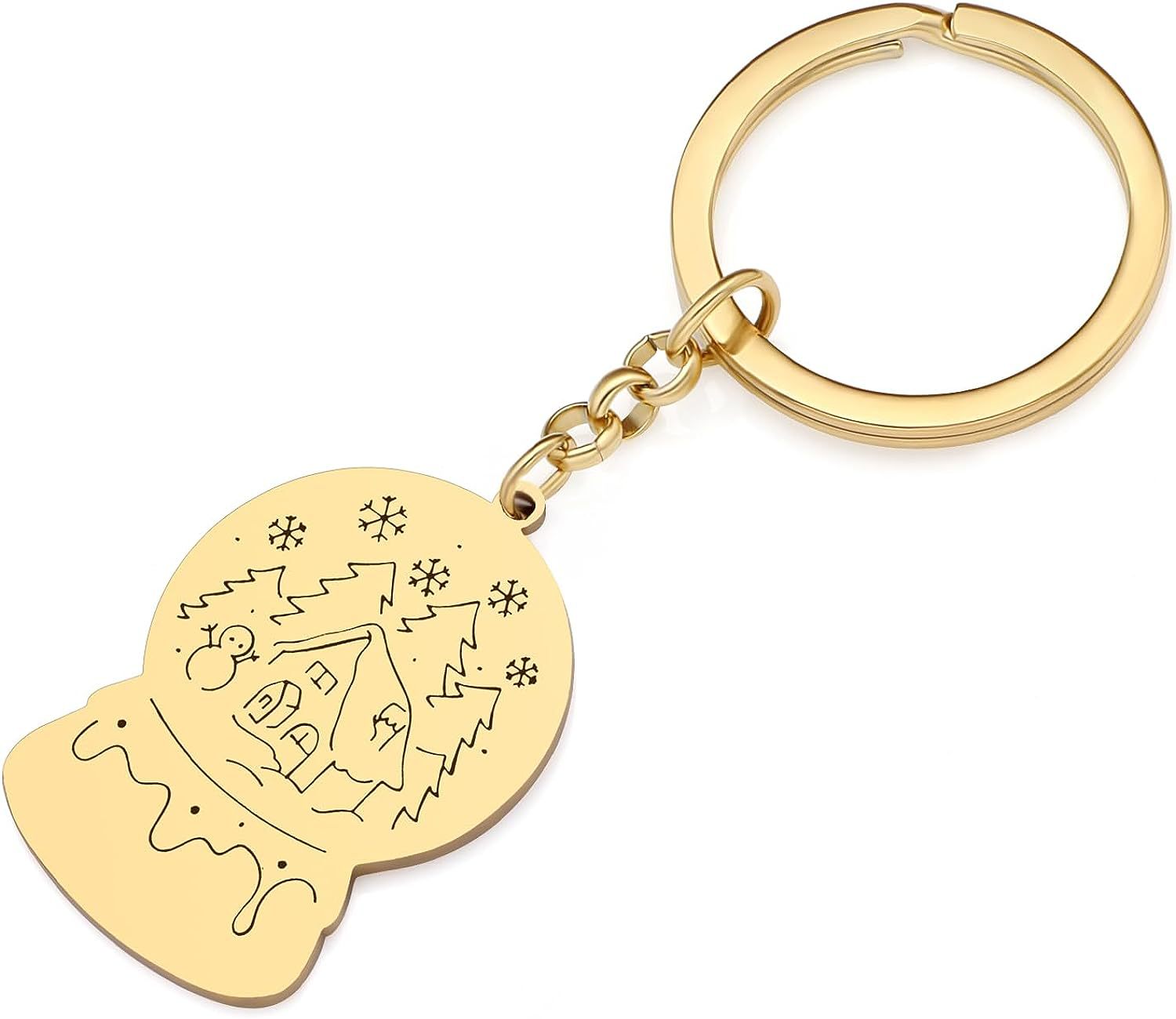 Wholesale Crystal Ball Stainless Steel Christmas Keychain